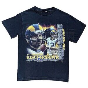 Vintage St. Louis Rams Kurt Warner Rap Tee T Shirt